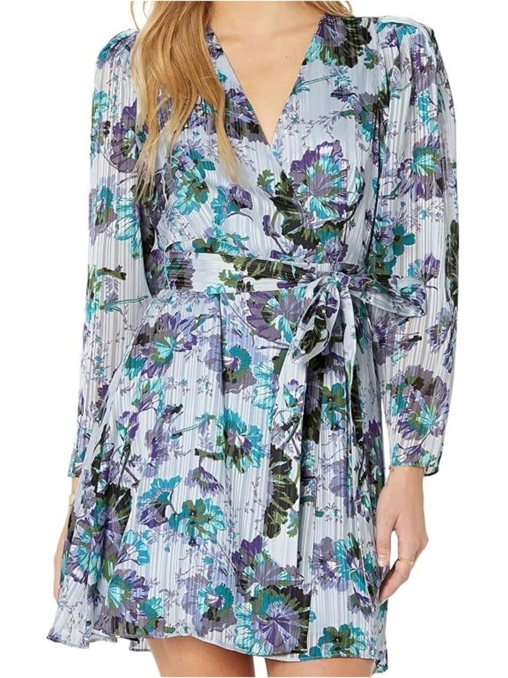 BCBG Maxazria Floral Wrap Mini Dress Size Small